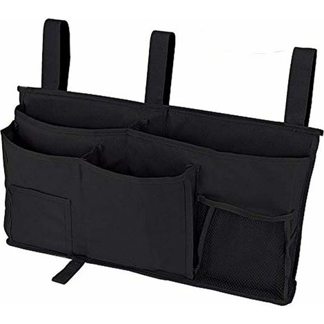 Support de rangement pour lit superposé Support de chevet suspendu pour étudiants du Collège Chariot de panier de lit multi-poches (noir)