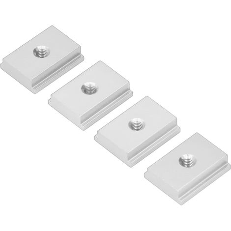 écrous à fente coulissante en T, en alliage d'aluminium, pour le travail du bois, pièces de mouvement linéaire série 30, M6, argent (1/5)