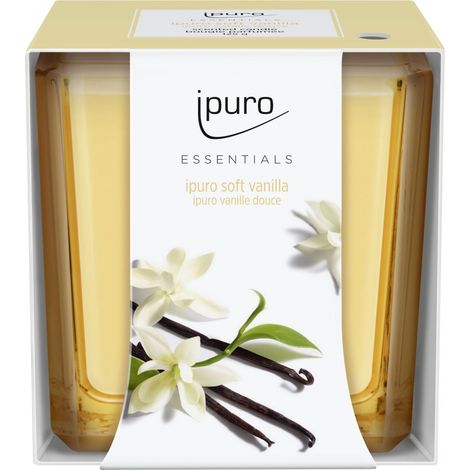 ipuro ESSENTIALS Duftkerze soft vanilla 125 g Kerze Glas Duft Kerze Kerzen