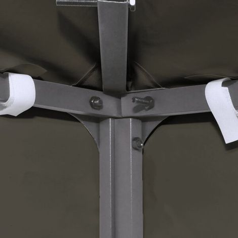 Belvédère de jardin taupe 3 x 3 m – Pavillon de jardin pour terrasse, extérieur et réception, ombrage (1/5)