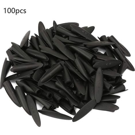 100pcs bouchons en bois, bouchons de 9,5 mm pour accessoires de l'outil de travail du bois de gabarit de trou de poche, prise de gabarit de trou de poche(noir) (1/4)