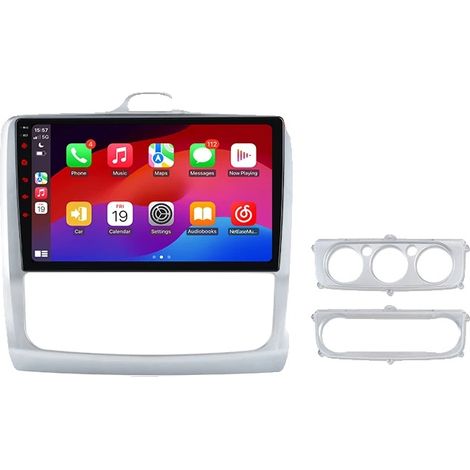 Radio para coche, pantalla táctil, sistema de navegación, compatible con Ford Focus Mk2 (C307) 2004-2011, ventilador de refrigeración incorporado, navegación GPS Android, Linux - A (1/2)