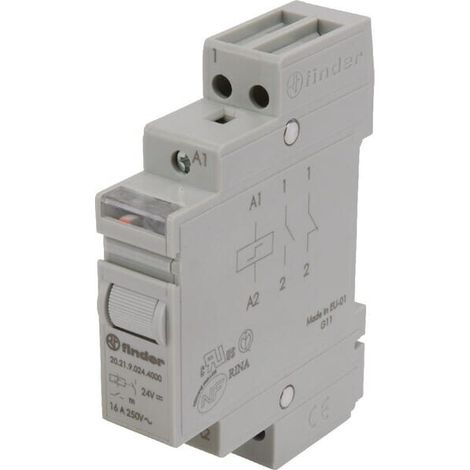 FINDER 20.21.9.024.0000 TL INTERRUPTOR MODULAR 24 VDC 1 NA 16 A