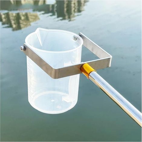 Système d'échantillonnage d'eau avec tige télescopique réglable et bécher de 500 ml pour tester l'eau surveiller l'environnement 1000 Ml. 0.86-2m/2.8-6.6ft (1/5)