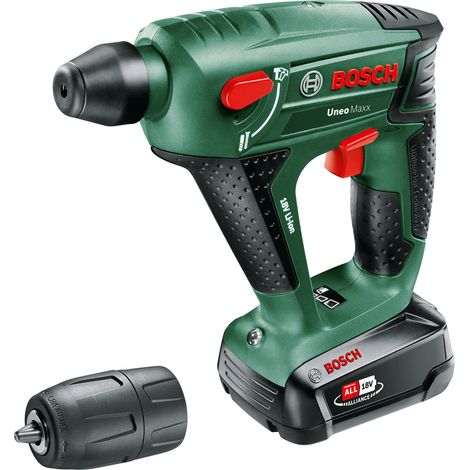 Perceuse à percussion sans fil Bosch Uneo Maxx (1 batterie, système 18 volts, diamètre de perçage dans le béton 10 mm) (1/5)