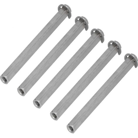Fünf sechseckige Edelstahlwellen der Serie 4106 mit 8 mm Durchmesser und Sicherungsringnuten sind erhältlich. Kompatibel mit den Gobilda- und Tetrix-Teilenummern 4106-4008-0640. (1/5)