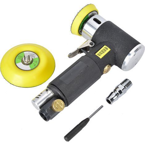 Applicable Mini ponceuse pneumatique, polisseuse orbitale, ponceuse pneumatique pour alliage avec double système de meulage rotatif pour l'élimination des joints et points de soudure (1/4)