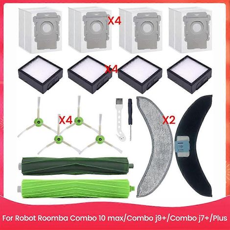 Ersatzteile für iRobot Roomba Combo 10 Max, Combo J9+, Combo J7+/Plus: Bürste, Filter und Reinigungsbeutel (1/5)