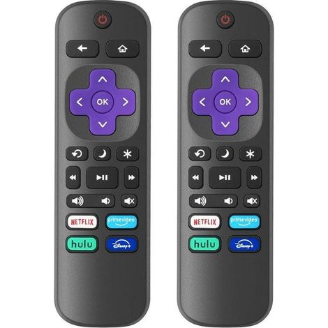 télécommandes de remplacement pour téléviseurs Roku infrarouges téléviseur uniquement Lot de 2 (1/5)
