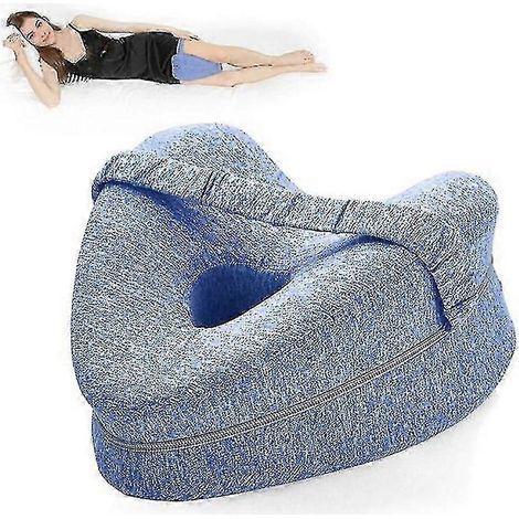 Oreiller orthopédique en forme de cœur pour le sommeil, coussin triangulaire pour les jambes avec soutien des genoux, coussinets pour sciatique, protection BodySports (1/5)