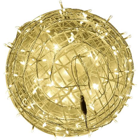 Boule lumineuse suspendue pour arbre en fer, éclairage extérieur de jardin paysager, lampe ronde résistante à la pluie pour terrasse, diamètre 300 mm, décoration arboricole étanche. (1/5)