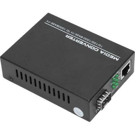 Convertisseur média Gigabit SFP vers RJ45 10/100/1000Base-TX vers 1000Base-FX multimode fibre optique Ethernet (1/5)