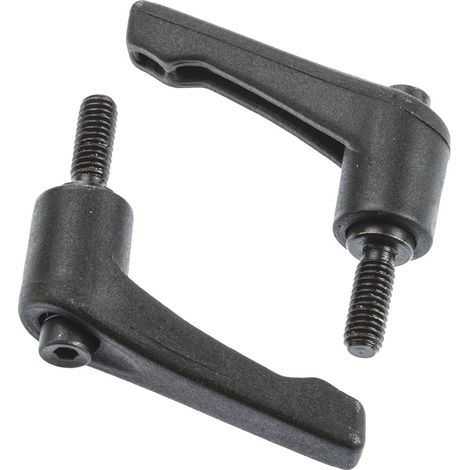 Levier de serrage RS PRO, , filetage M6, Mâle L. 16mm ( Prix pour Paquet de 2 )