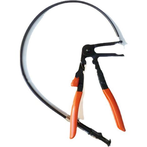 Pince à collier de serrage en acier au carbone, tête plate avec fonction de verrouillage, outil pour durite avec fil, réparation auto (1/5)
