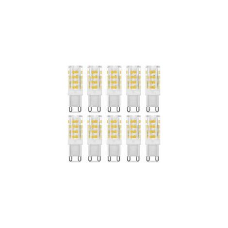 Lampadina LED G9 da 5W, luce bianca calda 3000K, confezione da 10, angolo di emissione 360° - Crezuo