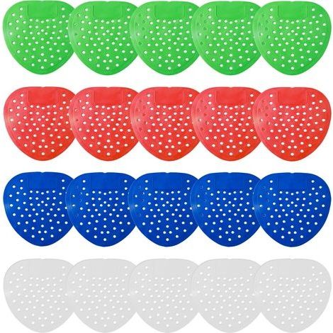 Set de 20 Filtres Universels Parfumés Pour Urinoirs. Élimine Les Odeurs, Convient aux Toilettes Publiques des Hôtels, Centres Commerciaux, écoles, etc. (5 Bleus, 5 Blancs, 5 Verts,5 Ro (1/5)