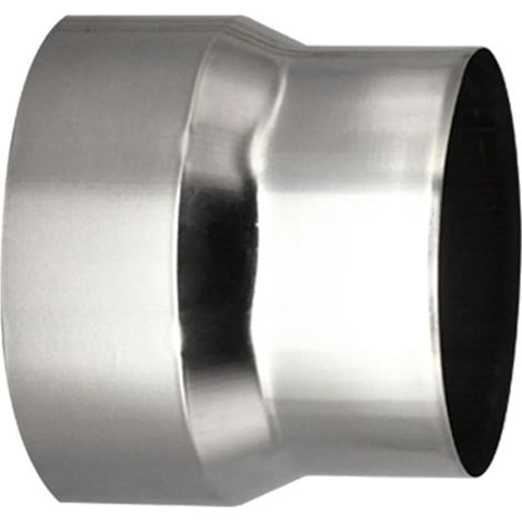 Tuyau de Poêle,Tuyaux de Poêle Réduction Conduit Raccordement 100mm à 90mm,Réduction du Tuyau De Cheminée En Acier Inoxydable (100mm à 90mm) (1/5)