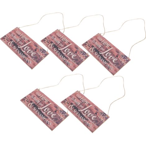 5 Ensembles de Panneaux Signalétiques Bois Rustique pour Décoration Murale Boutique Événements (1/5)