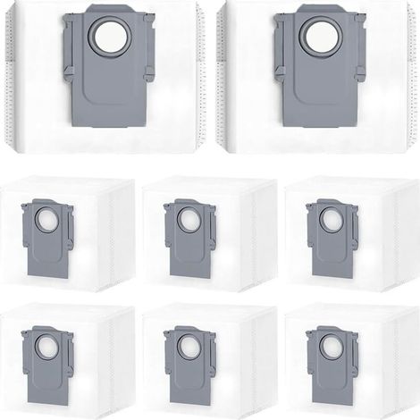 8 Sacs à Poussière Accessoires pour Roborock S8+/S8 Pro Ultra/S7 Max Ultra/S7 MaxV Ultra/S7 Pro Ultra/Q8 Max/Q8 Max+/Q7 Max/Q7 Max+/Q5 Pro/Q5 Pro+/Q5 Max+/Q7 M5+/Q7 L5+/Q10 S5+/Q10 X5+ (1/5)