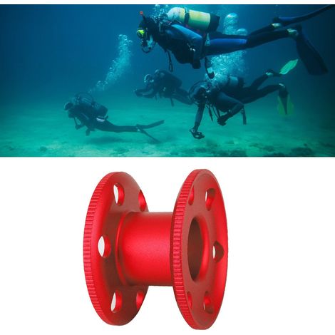 Bobine de doigt en aluminium pour plongée et apnée, légère et résistante (Rouge) (1/5)