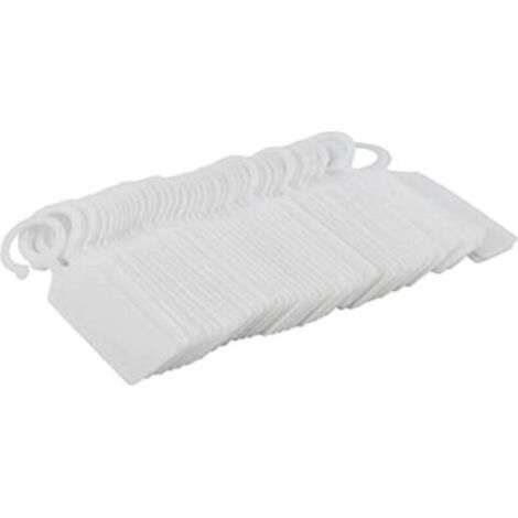 100er-Pack Pflanzenetiketten, Hängepflanzenanhänger aus Kunststoff – wiederverwendbar und wasserfest – 11 x 2,4 cm – Weiß