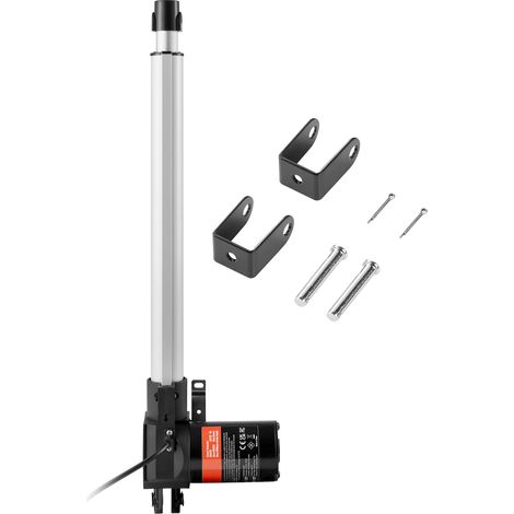 Vérin électrique 12V 35,6 cm, force 6000N, vitesse 0,5 cm/s, protection IP44, usage intensif (1/5)