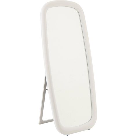 Miroir rectangulaire blanc sur pied - blanc (1/5)