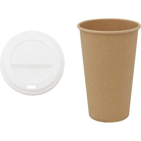 Tasses à café en papier avec couvercles 1000 pcs 16oz 400ml (1/5)