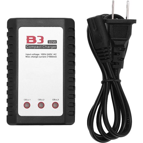 Chargeur pour batterie Lipo avec protection contre surcharge et court-circuit, indication LED, prise américaine 100-240V (1/5)