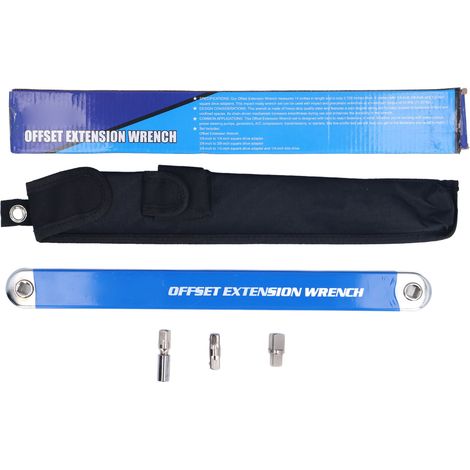 [JAMAIS UTILISÉ]Clé à cliquet multifonctionnelle coudée universelle à double usage 13,4 po bleue (1/5)