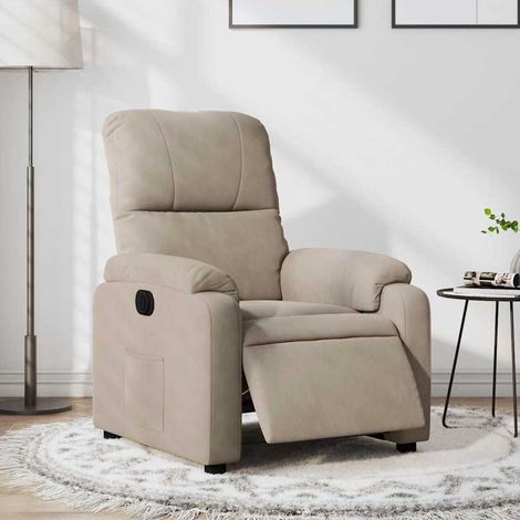 Fauteuil inclinable électrique-Chaise de relaxation-Fauteuil Relax taupe tissu microfibre 343772 (1/5)