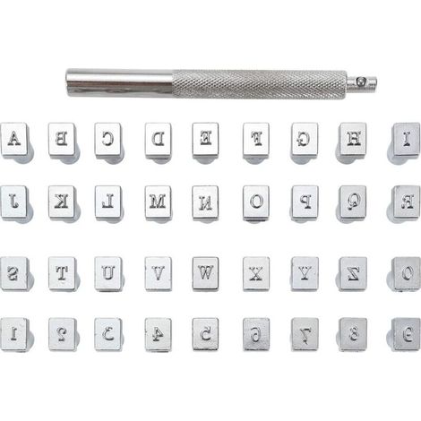 36 Pièces Timbres en Cuir Alphabet A à Z Outils d'Estampage 3mm Numéro Timbres 0-9 Lettres-Fei Yu (1/5)