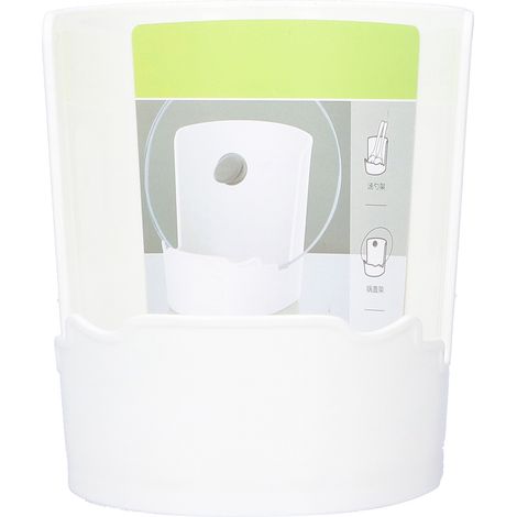 Range Couvercle Casserole en Plastique PP Blanc Organisateur Rangement Cuisine Support Couverts 11.5x12.5x10.5cm (1/5)