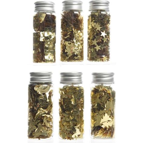 Glitter oro assortiti in vasetto