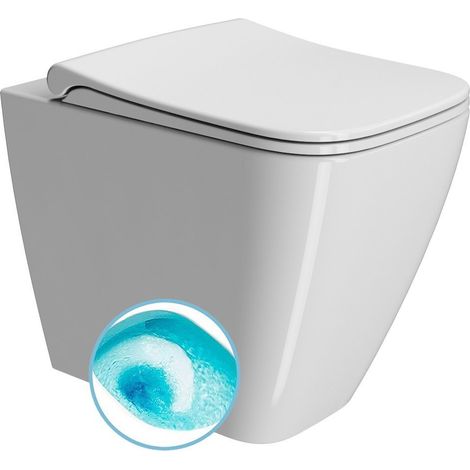 Cuvette de WC NUBES, Swirlflush, 35x52cm, siphon en S/siphon en P, blanc ExtraGlaze (1/4)