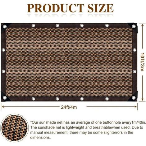 Vela parasole 3x4 m, in resistente tessuto a rete, ideale per serre, terrazze o per proteggere le piante. (1/5)