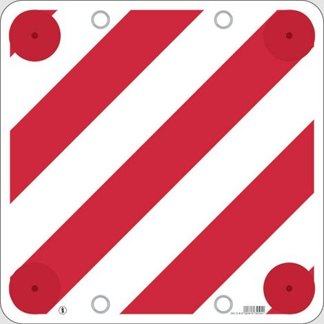 Panneau d'avertissement 97604 – Dimensions 50 x 50 x 0.5 mm – Plastique léger avec 4 œillets de fixation – Pour remorque et camping-car – IWH