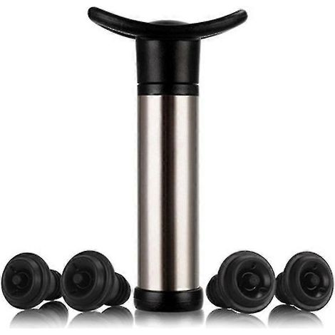 Pompe à vin sous vide en acier inoxydable de marque Starlight, utilisée pour la conservation du vin. Cette pompe élimine l'air et assure la conservation du vin sous vide.