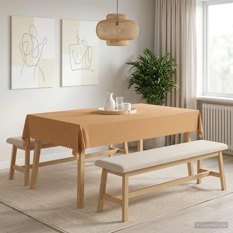 vidaXL Table Cloth 5 pcs Rectangular Beige 110 x 180 cm (1/5)
