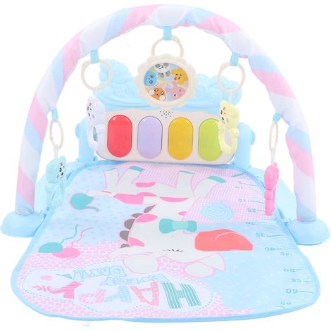 Tapis d’éveil bébé musical multifonction, gym avec pianos suspendus pour nouveau-nés et tout-petits (1/5)