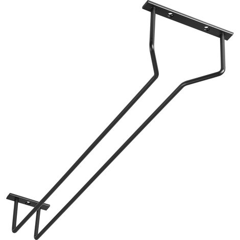Gläserhalter für 1 Glasreihe 120 x 500 x 70 mm schwarz Halterung für Weingläser Sektgläser Biergläser Weinglasregal von SOTECH (1/4)
