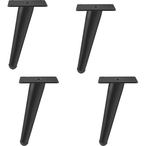 Pieds de Support de meubles en fer, 4 pièces, pieds de-Noir 15cm