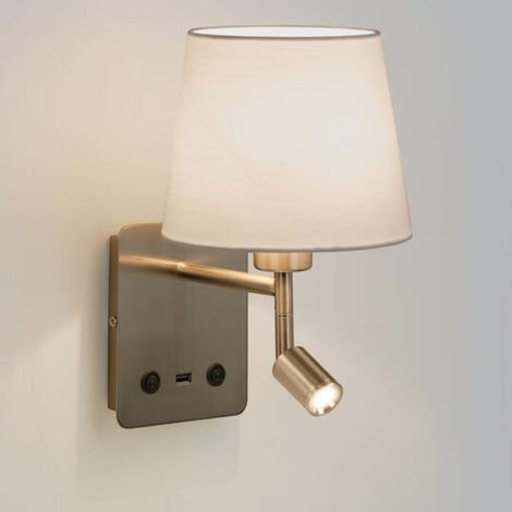 Applique Tête De Lit Laiton Lampe Et Liseuse Room2 Usb-C (1/5)