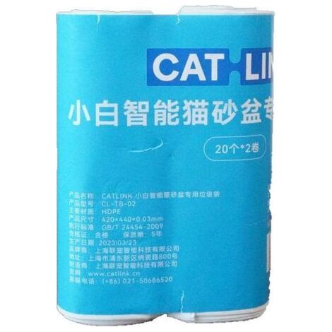 2 rouleaux, pour sacs à litière autonettoyants CatLink, bac à litière Catlink Baymax