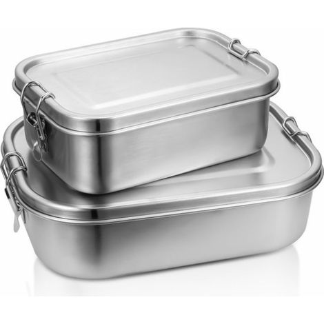 Take a Break Isolierte Edelstahl-Lunchbox 800+1400 ml mit integrierter Trennwand – Lunchbox mit separaten Fächern – Bento-Box (1/5)