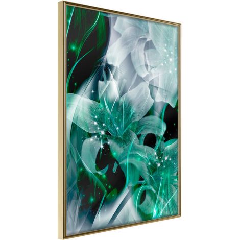 Affiche Murale Encadrée "Poisonous Flowers" 21 x 30 cm Or