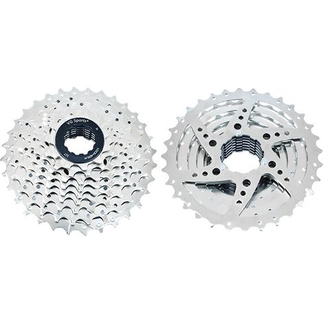 Piñón libre para bicicleta, compatible con 8-11 velocidades, diseño ligero, gris claro. (1/2)