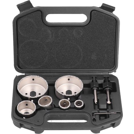Eosnow 9-teiliges Fliesenbohr-Lochsägen-Metallbohrer-Schneidwerkzeug-Set für Glasporzellan