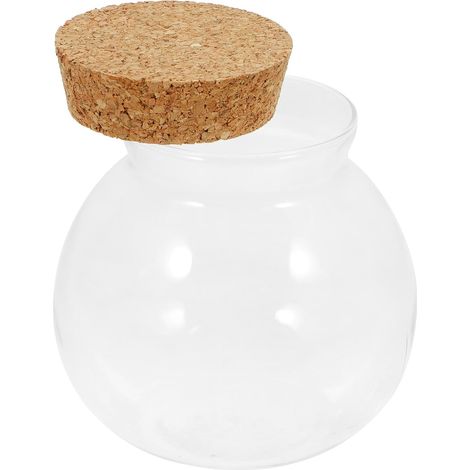 Glas Terrarium Flasche mit Korkverschluss 10x11cm Moos Öko
