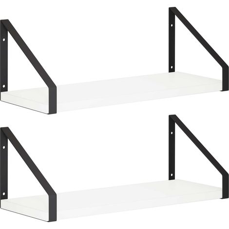 Scaffali da parete 2 pz Bianco 40 x 16 x 15,5 cm vidaXL (1/5)